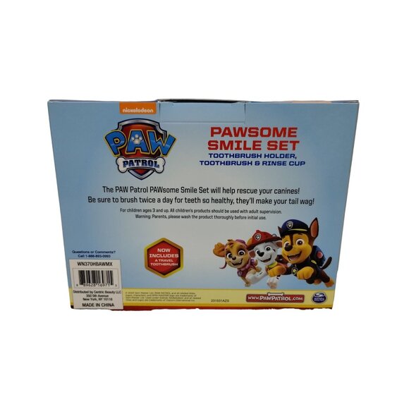Nickelodeon Paw Patrol Marshall Pawsome Smile Set Toothbrush Holder Rinse Cup - Picture 5 of 8
